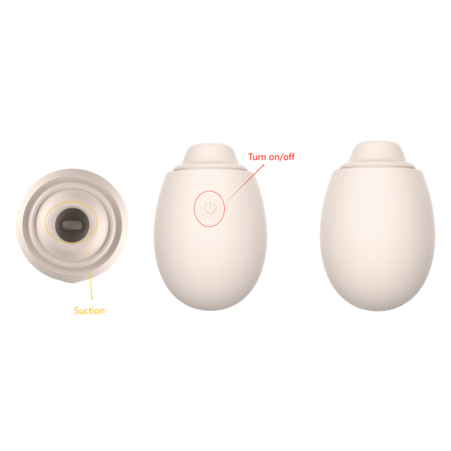 Yellow Color 5 Speeds Silicone Clitoral Sucking Stimulator