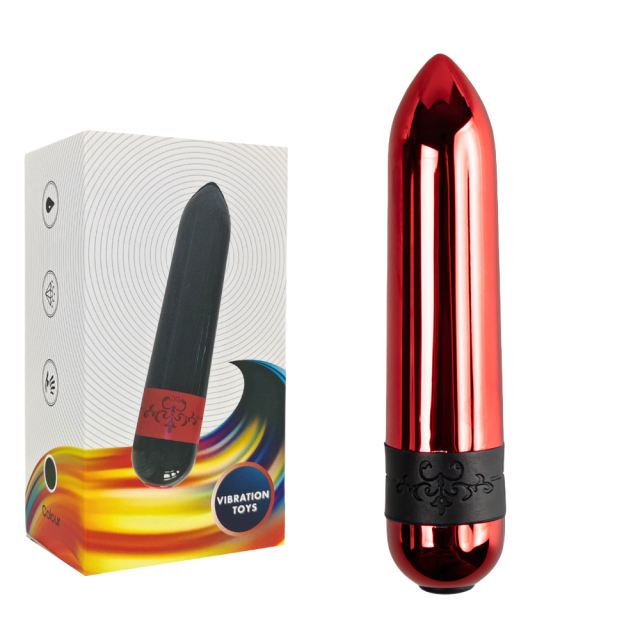 3.6'' Rechargeable Red Color 9 Speeds Vibrating Bullet