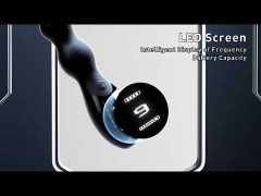 9.46'' 9-Mode Black Rechargeable Waterproof Silicone Vibrating Anal Beads with LED Display