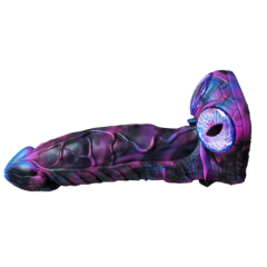 8.67 inch Monster-Inspired Fantasy Dildo with Dual-Eyed Base – Blue & Purple Silicone Design