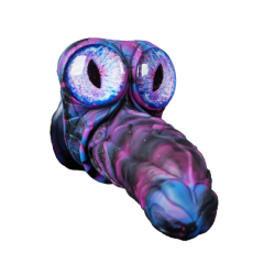 8.67 inch Monster-Inspired Fantasy Dildo with Dual-Eyed Base – Blue & Purple Silicone Design