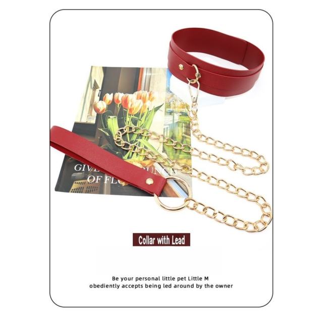 11-Piece Wine Red BDSM Bondage Set with Organizer Pouch