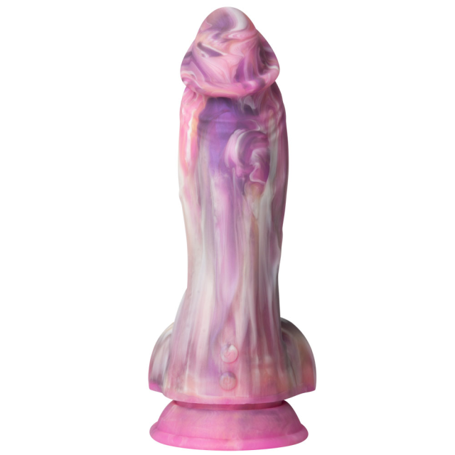 8.67 Inch 8-Mode Multicolor Remote-Controlled Vibrating Silicone Dildo with Strong Suction Cup