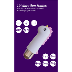 3.35 Inch 10 Modes Multicolor Waterproof Rechargeable Cute Cartoon Silicone Vibrating Egg