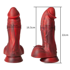 8.66'' Rechargeable Silicone Vibrating Dildo Type I
