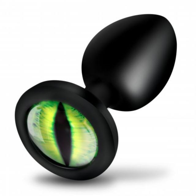 Customizable 2.84 Inch Green Eye Base Waterproof Silicone Butt Plug with Gift Box