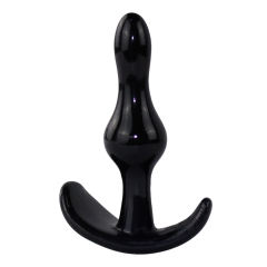 4-Piece Black TPE Anal Plug Set with Gift Box