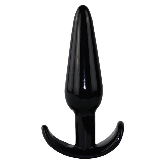 4-Piece Black TPE Anal Plug Set with Gift Box