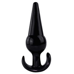 4-Piece Black TPE Anal Plug Set with Gift Box