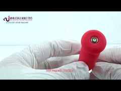 10-Speed Red Rechargeable Silicone Bullet Vibrator with USB Magnetic Charging