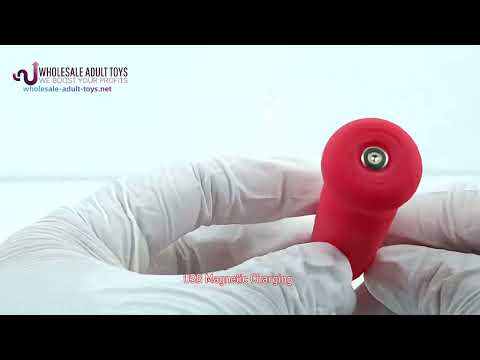 10-Speed Red Rechargeable Silicone Bullet Vibrator with USB Magnetic Charging