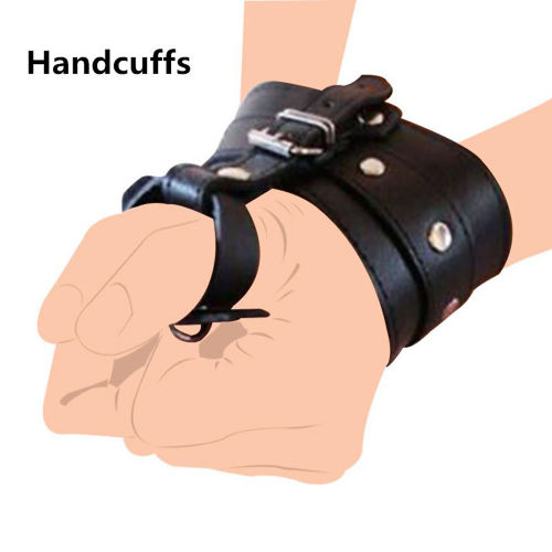 PU Leather Adjustable Wrist & Ankle Cuffs with Finger and Toe Loops
