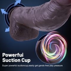 11.43'' Huge Dark Brown Silicone Realistic Dildo with Balls and Strong Suction Cup