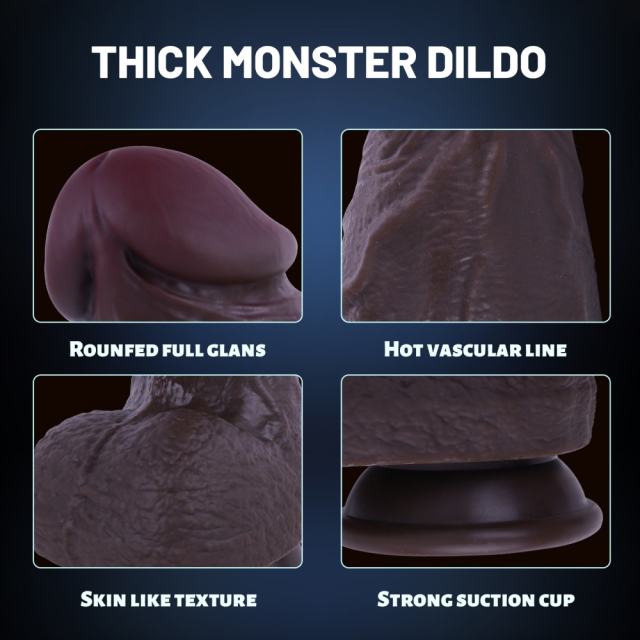 11.43'' Huge Dark Brown Silicone Realistic Dildo with Balls and Strong Suction Cup