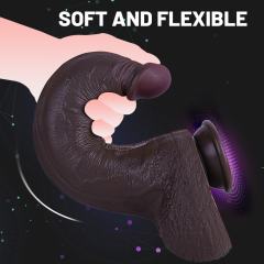 11.43'' Huge Dark Brown Silicone Realistic Dildo with Balls and Strong Suction Cup