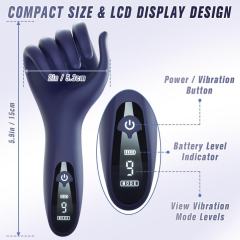 Futuristic Hand-Shaped Male Vibrator – 9-Speed Stroker with Digital Display, Magnetic Charging, Waterproof