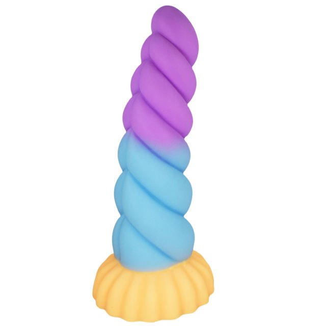 8.27'' Multicolor Twisted Silicone Dildo