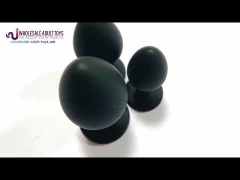 Black Color Silicone Butt Plug Set with Purple Round Gem Base