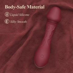 4.73 Inch 10-Mode Red Waterproof Rechargeable Realistic Silicone Vibrator
