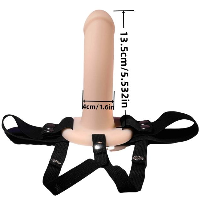 5.91 Inch Flesh Silicone Hollow Strap-On Dildo
