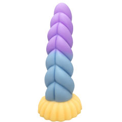8.27'' Multicolor Twisted Silicone Dildo