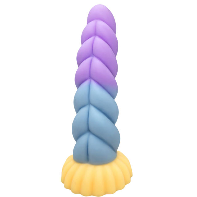 8.27'' Multicolor Twisted Silicone Dildo