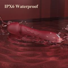 4.73 Inch 10-Mode Red Waterproof Rechargeable Realistic Silicone Vibrator