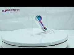 2.92 Inch Rainbow Metal Butt Plug with Curved Design and Gift Box