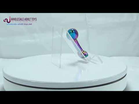 2.92 Inch Rainbow Metal Butt Plug with Curved Design and Gift Box
