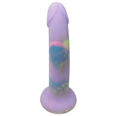 6.70 Inch Multicolor Silicone Dildo with Suction Cup – Strap-On Compatible