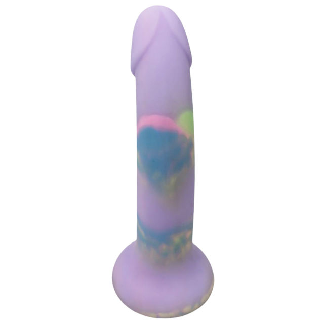 6.70 Inch Multicolor Silicone Dildo with Suction Cup – Strap-On Compatible