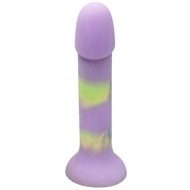 6.70 Inch Multicolor Silicone Dildo with Suction Cup – Strap-On Compatible
