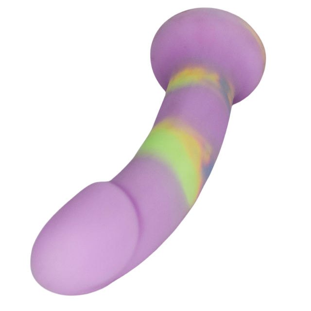 6.70 Inch Multicolor Silicone Dildo with Suction Cup – Strap-On Compatible