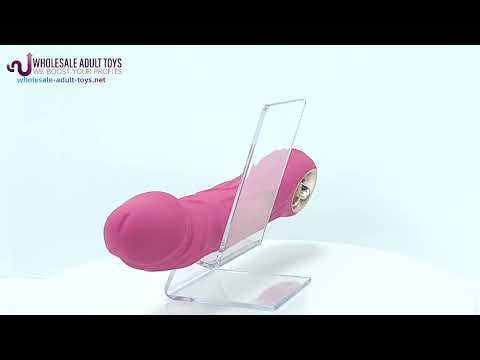 Customizable 8.87 Inch Magenta 10-Mode Waterproof Rechargeable Vibrating Silicone Dildo
