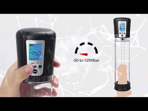 11.62 Inch Rechargeable Electric Penis Pump – 4 Suction Speeds, Waterproof, with 3 Sleeves &amp; 6 Cock Rings