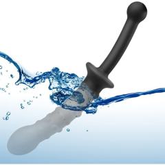 9.46'' Black Medical-Grade Silicone Double-Ended Anal Plug – Textured Shaft with Raised Dots