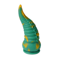 8.12'' Green + Yellow Medical‑Grade Silicone Fantasy Tentacle Dildo