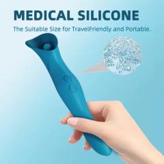 Green 9-Mode Vibrating & Tongue-Licking Medical-Grade Silicone Vibrator