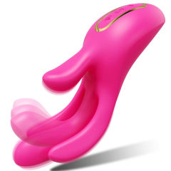 10-Mode Magenta Rechargeable Finger-Motion Silicone Vibrator