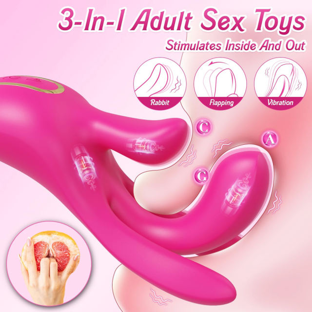 10-Mode Magenta Rechargeable Finger-Motion Silicone Vibrator