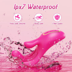 10-Mode Magenta Rechargeable Finger-Motion Silicone Vibrator