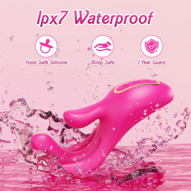 10-Mode Magenta Rechargeable Finger-Motion Silicone Vibrator
