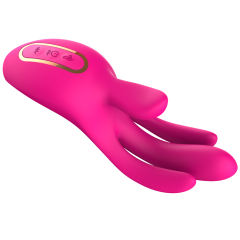 10-Mode Magenta Rechargeable Finger-Motion Silicone Vibrator