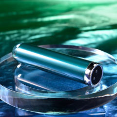 3.55 Inch 10-Mode Blue Rechargeable Waterproof Glass-Style Bullet Vibrator