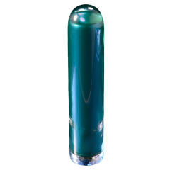 3.55 Inch 10-Mode Blue Rechargeable Waterproof Glass-Style Bullet Vibrator