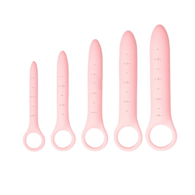 5‑Piece Pink Medical‑Grade Silicone Pelvic Floor Trainer Dilator Set