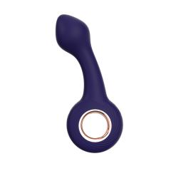 5.39'' 12-Mode Curved Vibrating Dark Purple Silicone Butt Plug