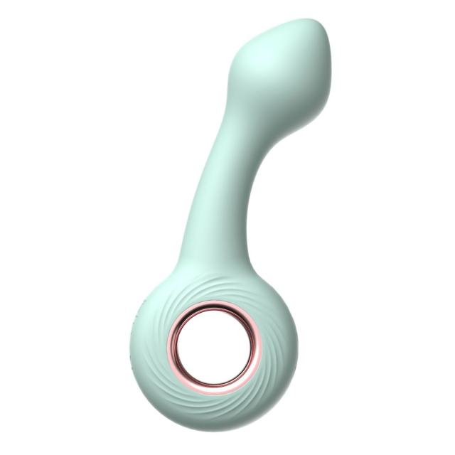 5.39'' 12-Mode Curved Vibrating Dark Purple Silicone Butt Plug
