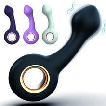 5.39'' 12-Mode Curved Vibrating Dark Purple Silicone Butt Plug