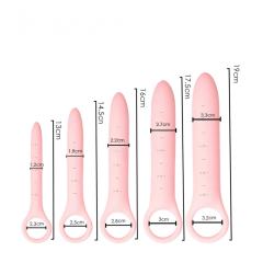 5‑Piece Pink Medical‑Grade Silicone Pelvic Floor Trainer Dilator Set